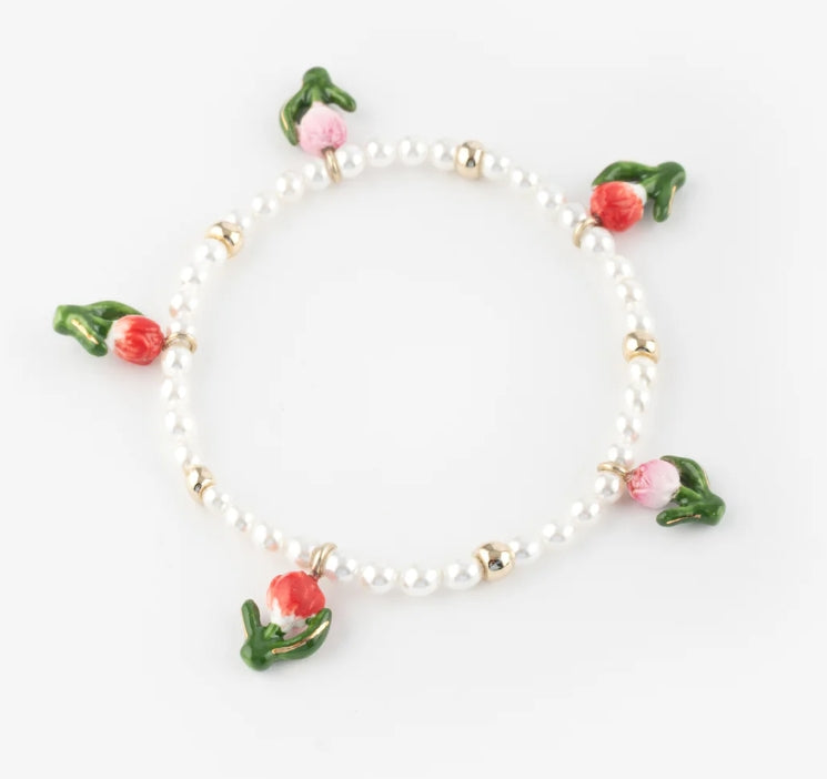 Bracelet Nach Tulipes et perles