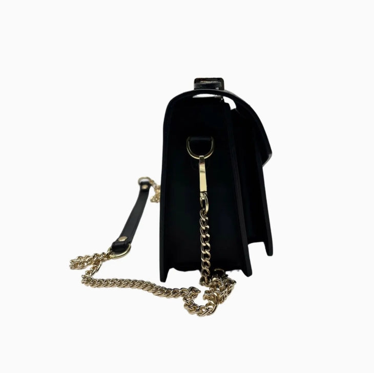 Sac en cuir lisse noir