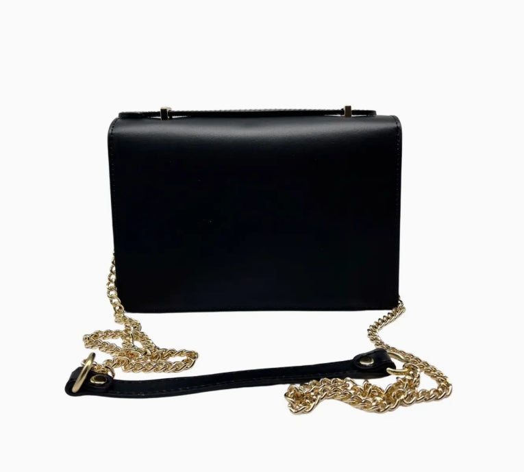 Sac en cuir lisse noir