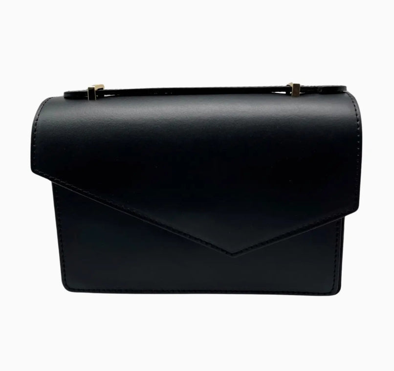 Sac en cuir lisse noir