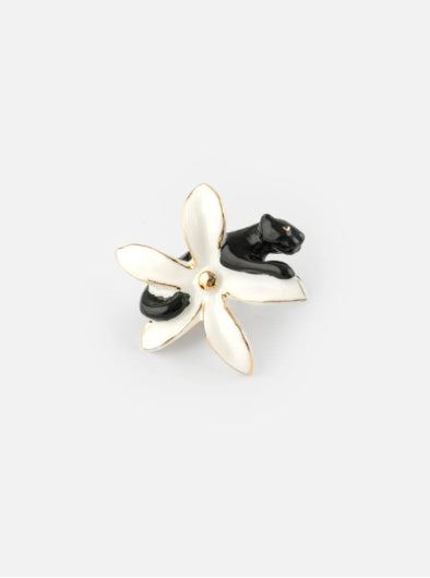 Pin's Nach Bijoux Fleur d'Erine et Panthère