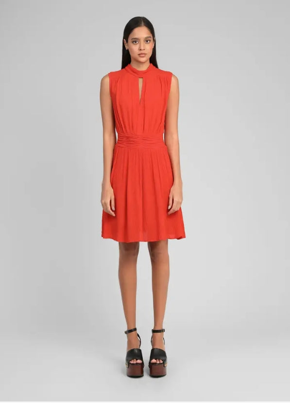 Robe Courte Orleane piment