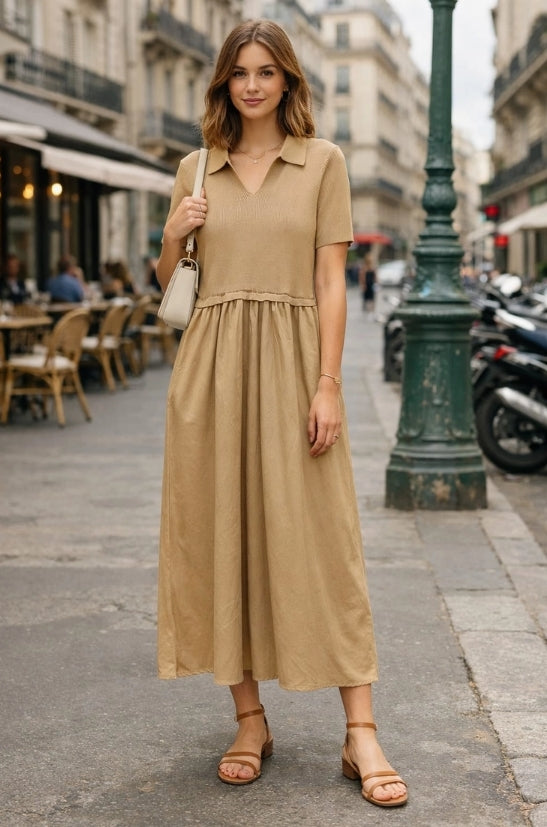Robe Bi Matière Choklate Paris Beige