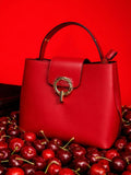 Sac cuir FLORA rouge Louisa Lee
