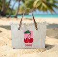 Sac cabas coton et cuir