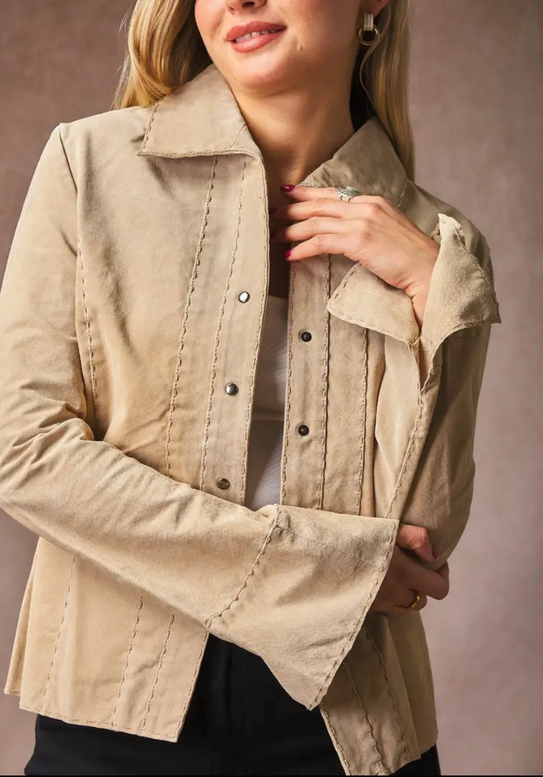 Veste en cuir suédine Choklate Paris